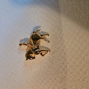 Bogarz 1992 Horseback Riding Pendant Gold Plated